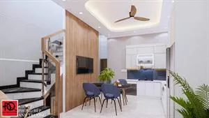 Xây nhà trọn gói Phan Thiết nhà phố đơn giản hiện đại 5x14m 800 triệu